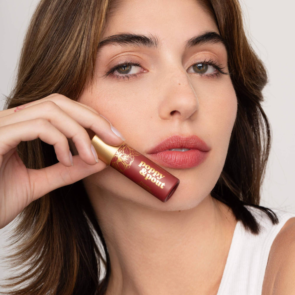 Poppy & Pout Lip Tint in Penny, sheer red, view 2
