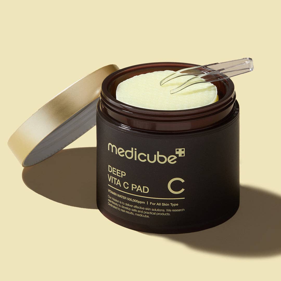 Medicube Deep Vita C Pads jar, 70 brightening toner pads, view 3